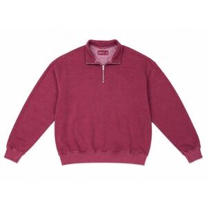 Abercrombie & Fitch Oversized A&F Fleece 1/4 Zip Burgundy Mens Medium Sweatshirt